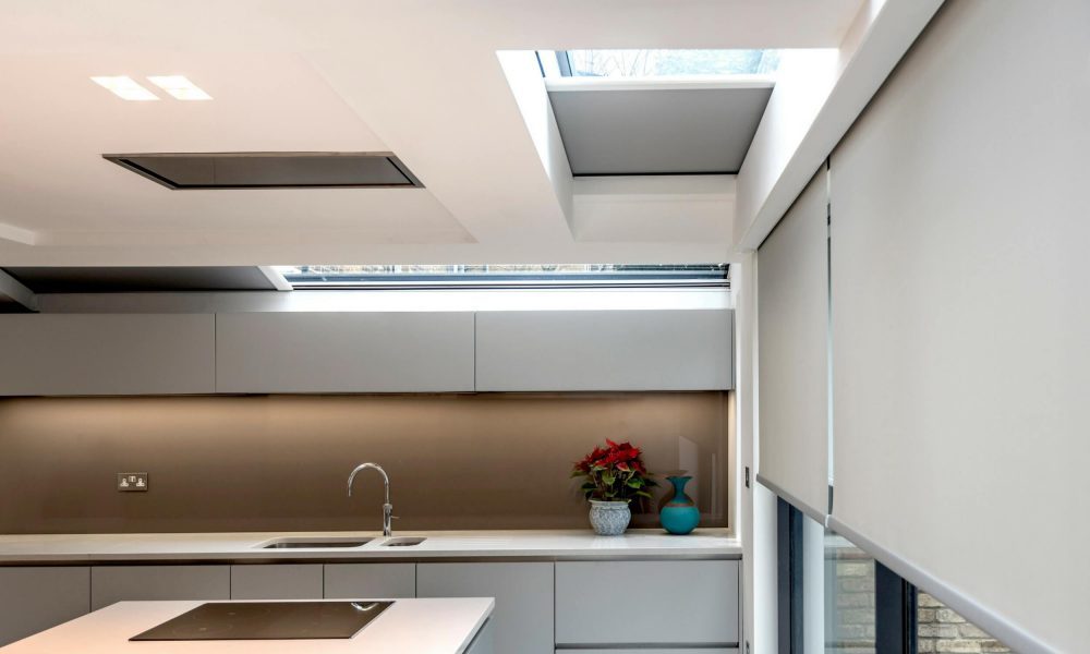rooflight blinds in kitchen